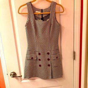 Retro houndstooth dress